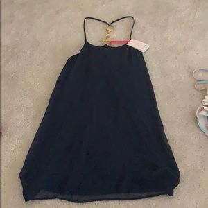 Navy Julie Brown Dress